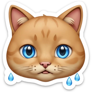 Cry cat meme sticker