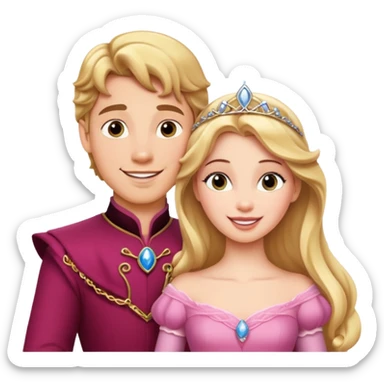 Disney princess aurora and her prince  sticker
