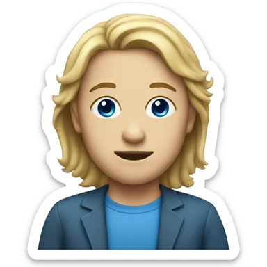 blue circle m sticker