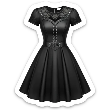 Gothic edgy dress apparel clothing  sticker