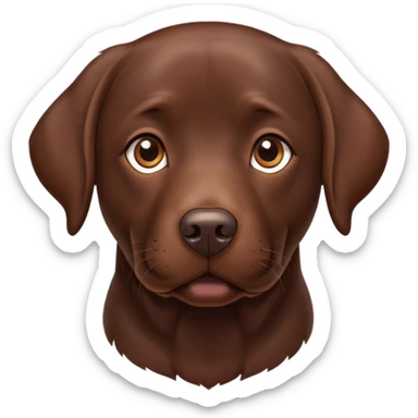 Chocolate lab sticker