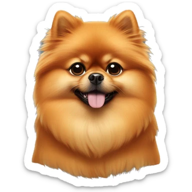 orange pomeranian being star wars emperor sticker