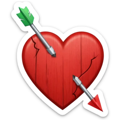 arrow in the heart sticker