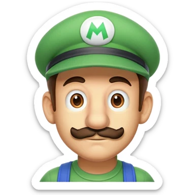 Luigi from Mario thinking sticker