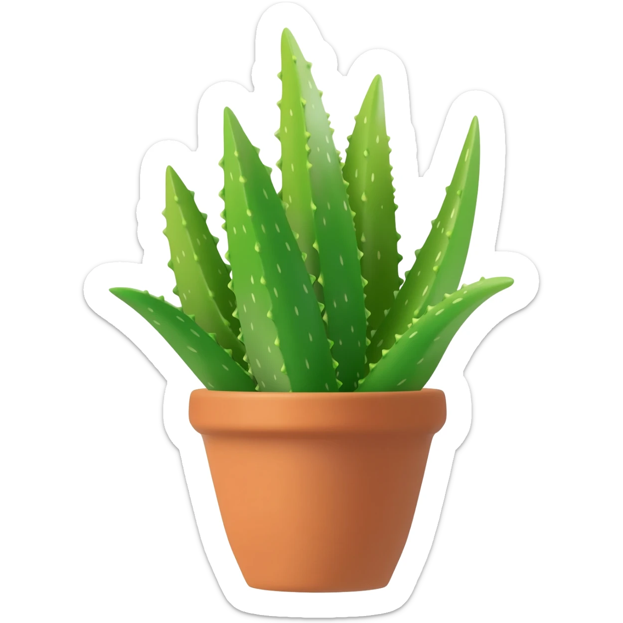 aloe vera hanging plant pot sticker