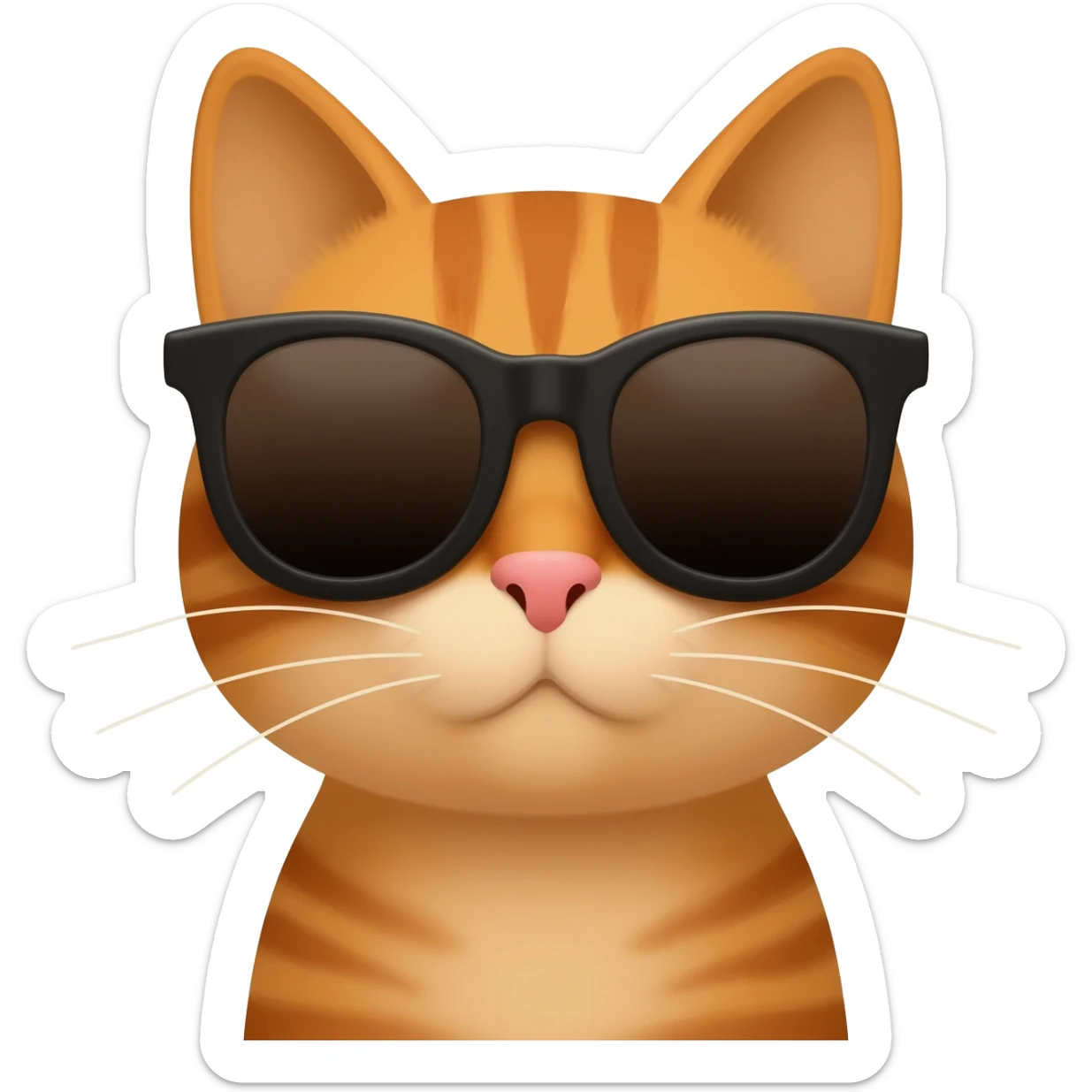 Cat wearing sunglasses on Mars sticker