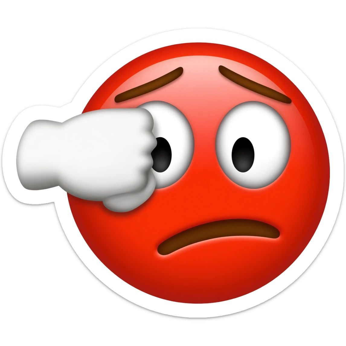 punched in eye sad emoji sticker