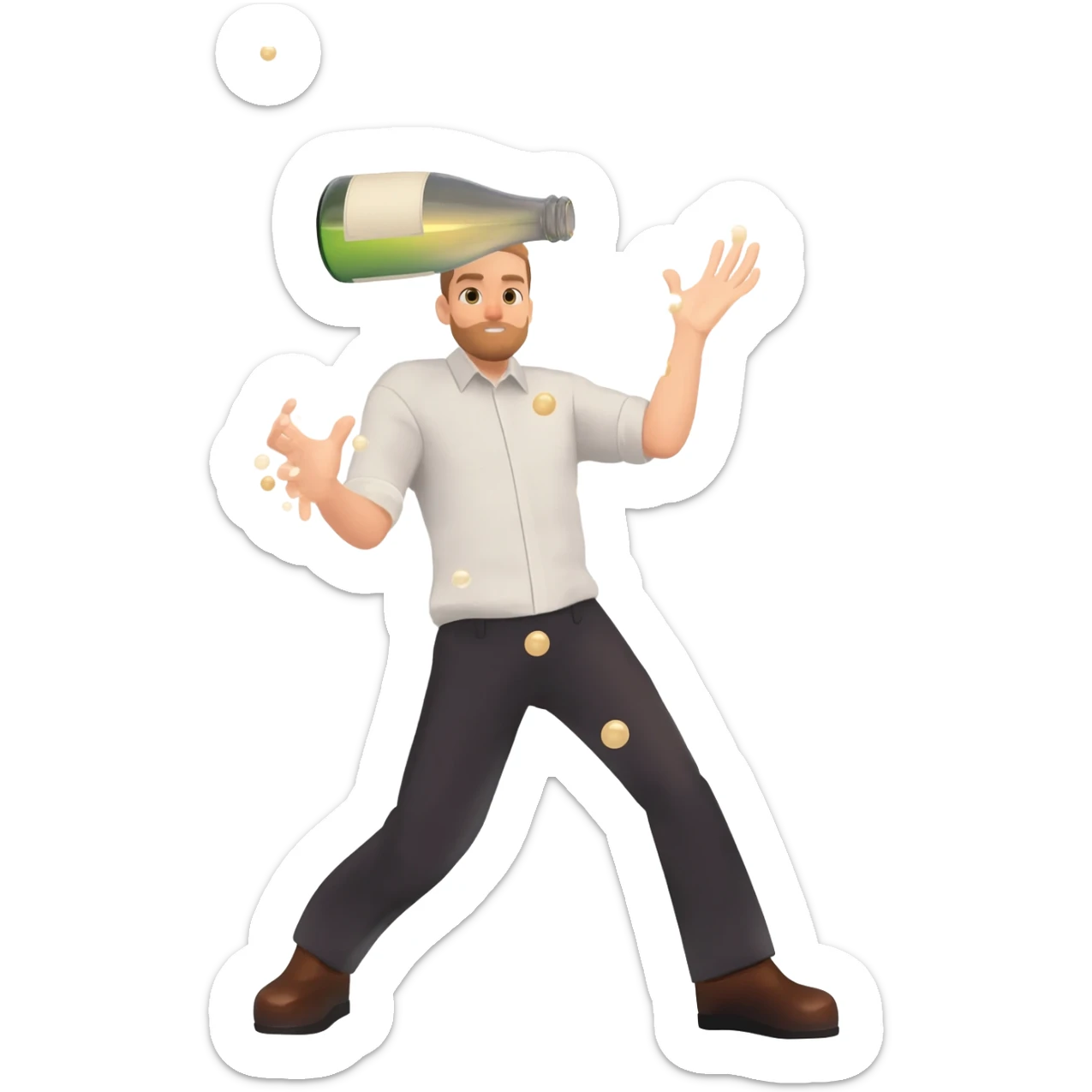champagne shower sticker