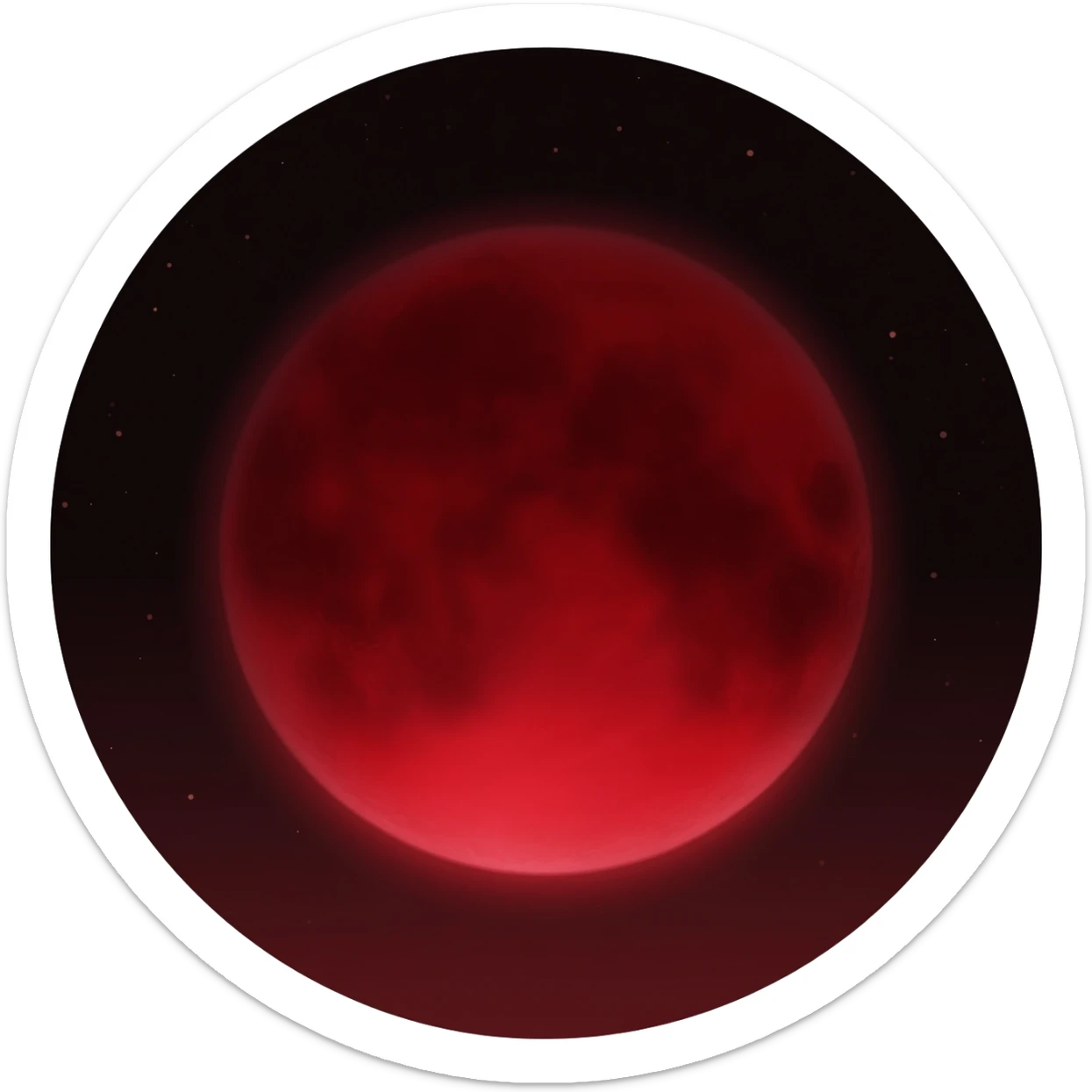 Crimson Moon blood moon black dark night scenery  sticker
