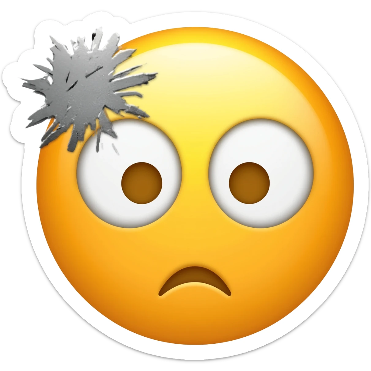 punched in eye sad emoji sticker