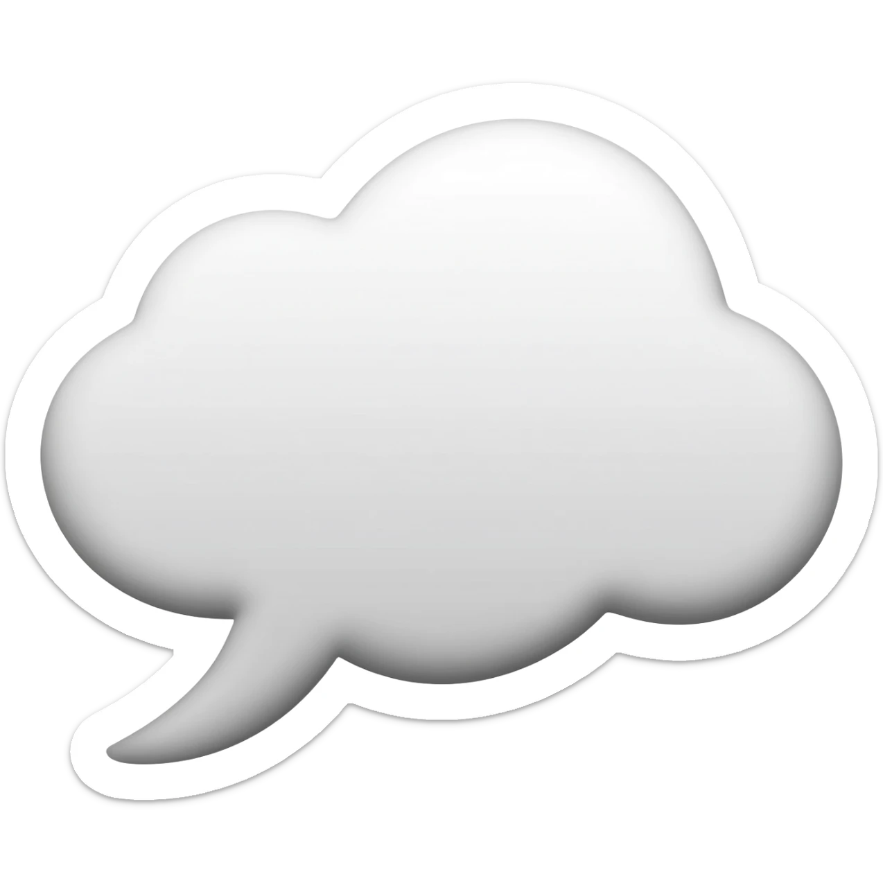 white cloud chat bubble with a f on it sticker