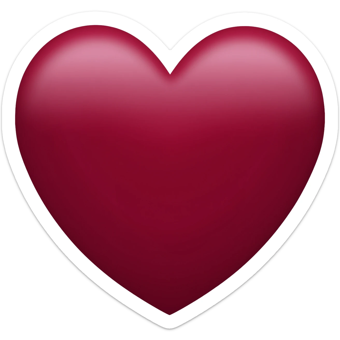 Maroon heart sticker