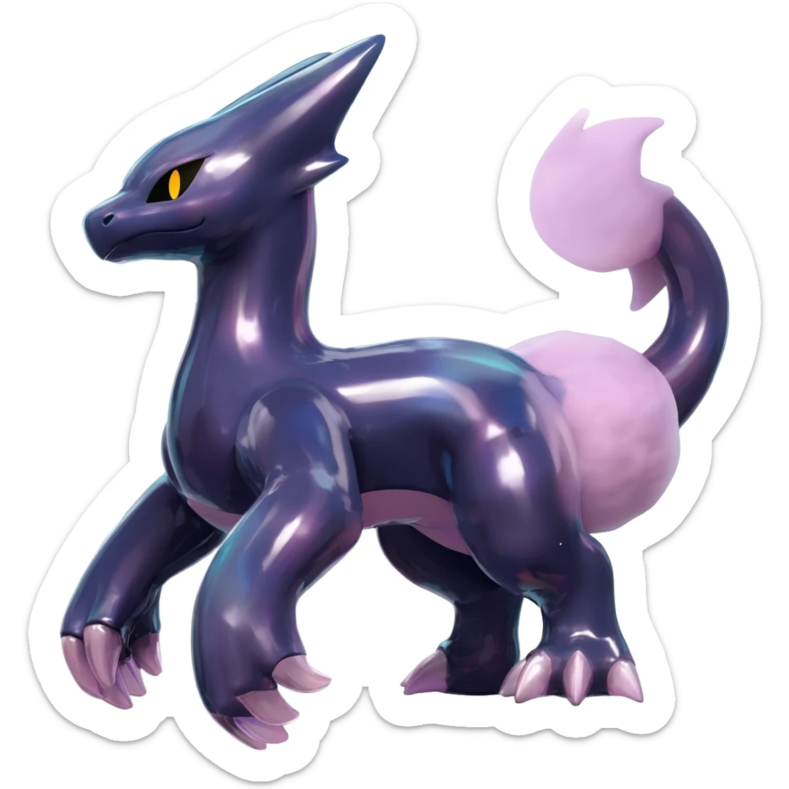 Shiny Oily Glossy Yveltal-Scyther-Darkrai-Lunala-fusion sticker