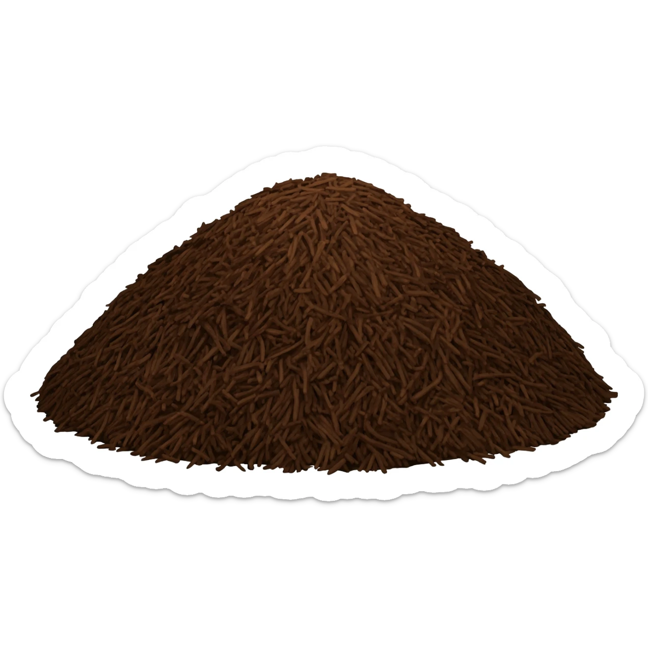 mulch in a mound sticker