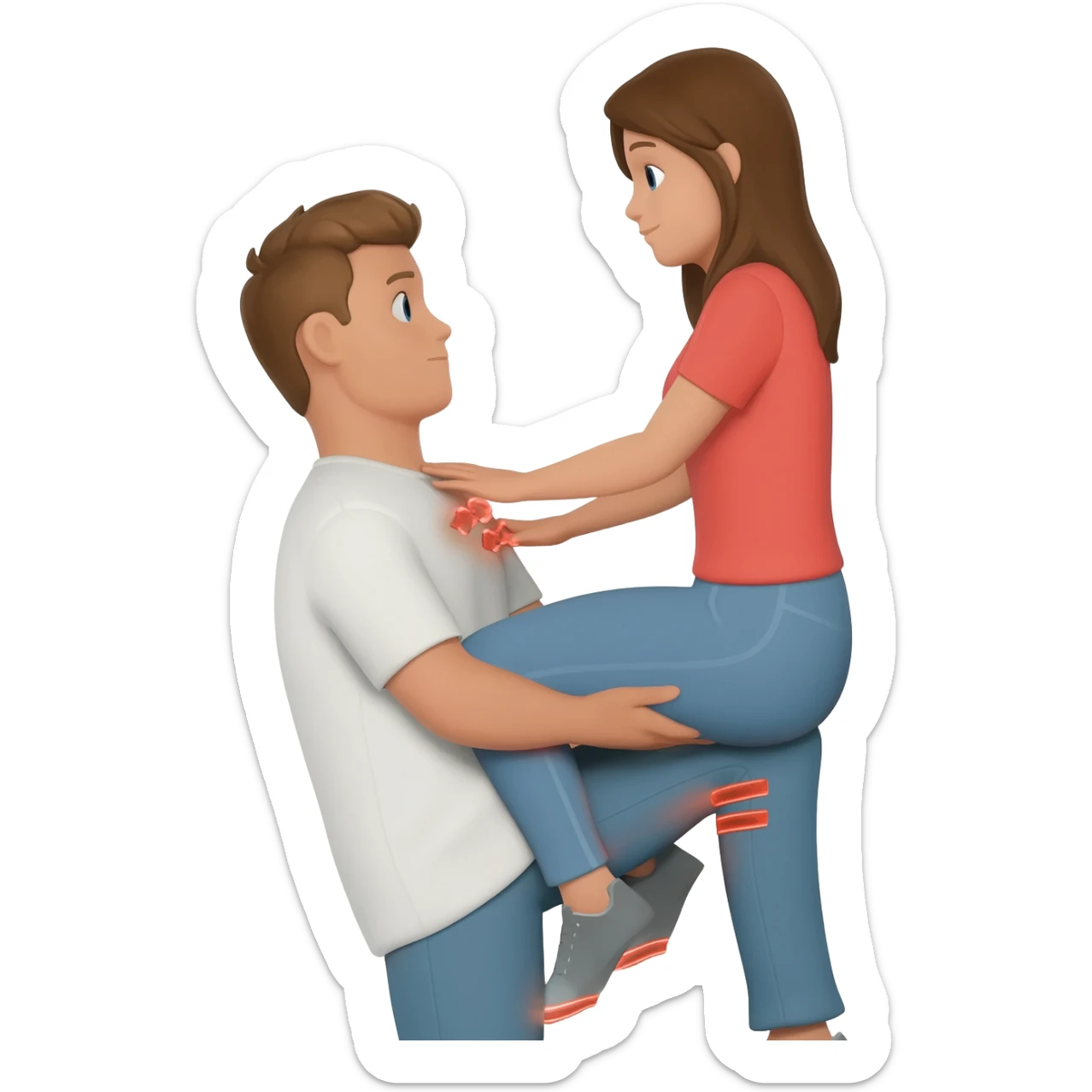 Being put over a man’s knee and being spanked sticker
