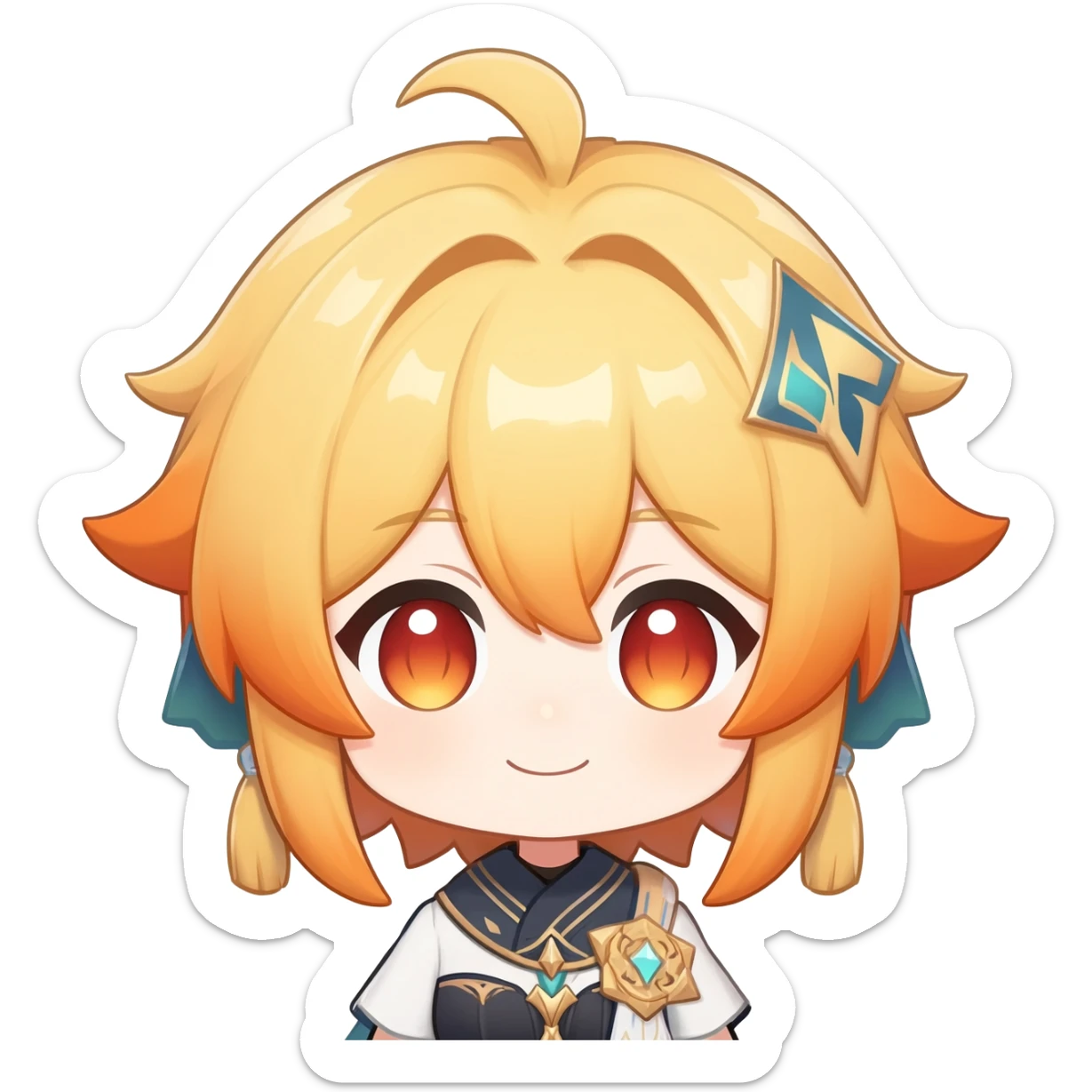Cute Lumine from Genshin Impact in Hoyoverse Anime Style  sticker