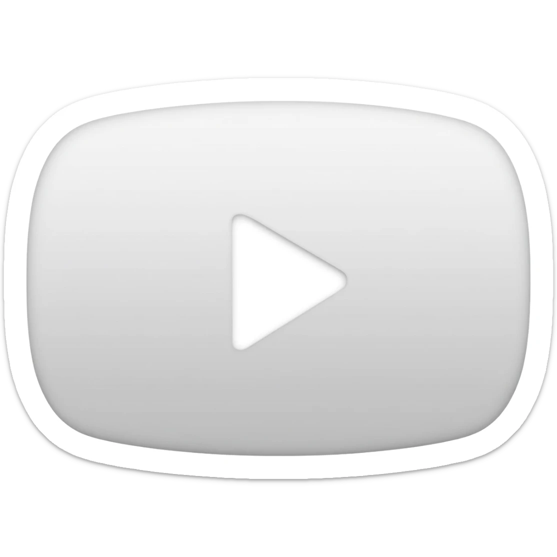 white YouTube  sticker