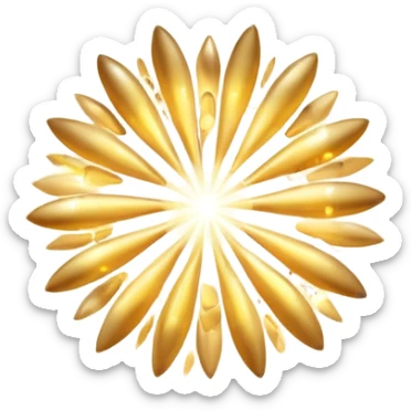 Cluster of radiant golden sparkles floating in mid‑air, soft bokeh, magical glow, dark blurred background, high resolution sticker