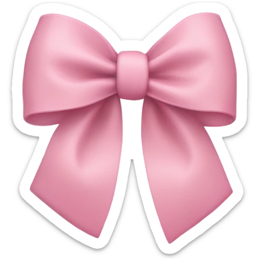 light pink bow on light pink bow sticker