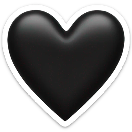 Black heart  sticker