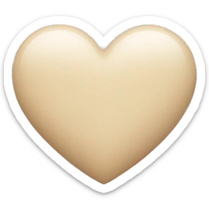 Beige heart sticker
