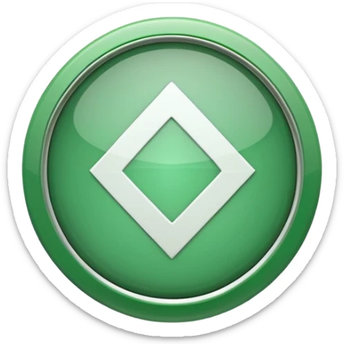 Direction arrow in green circle  sticker