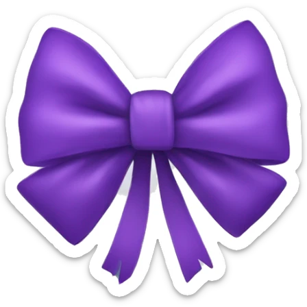 A purple bow sticker