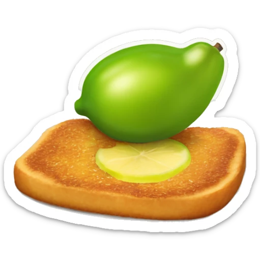 Una milanesa encima de un plato con limón encima de la milanesa con papás Coca-Cola al lado estilo apple emojis sticker