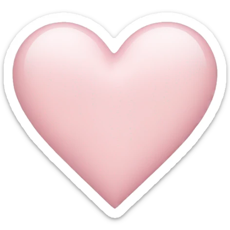 pale pink heart sticker