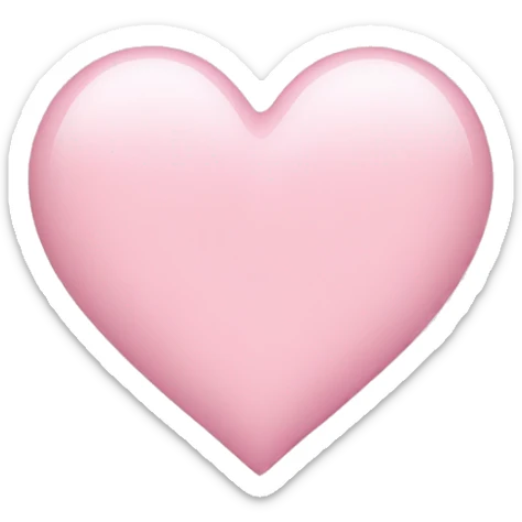 light pink heart  sticker