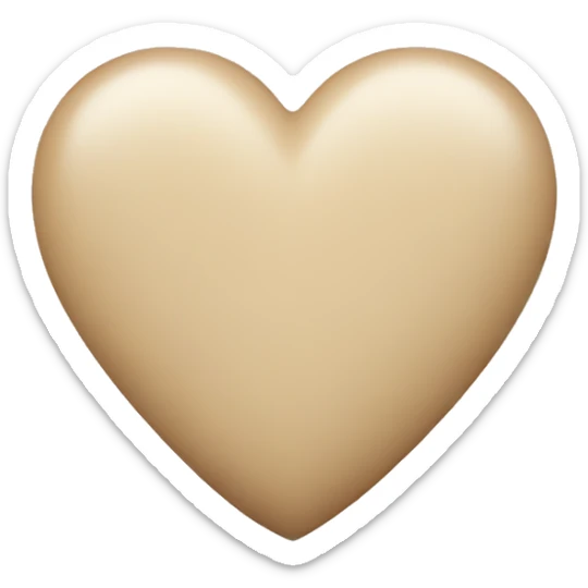 Beige heart  sticker