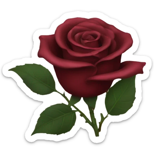 Dark red rose sticker