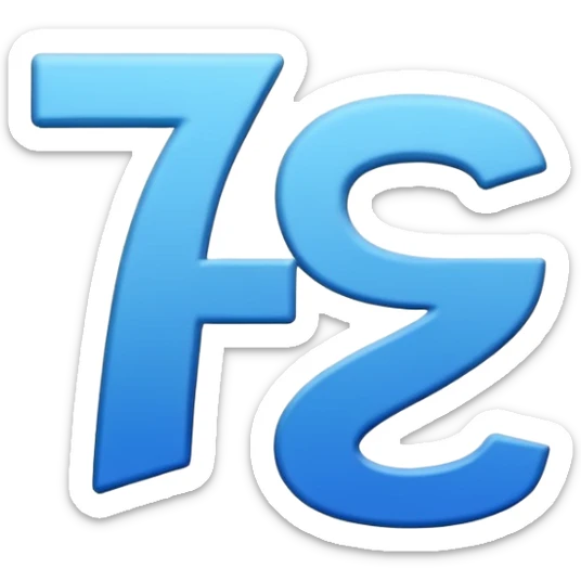 a small logo with the a cool font and blue background of the word 76s sticker