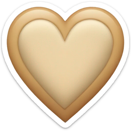 Beige heart sticker