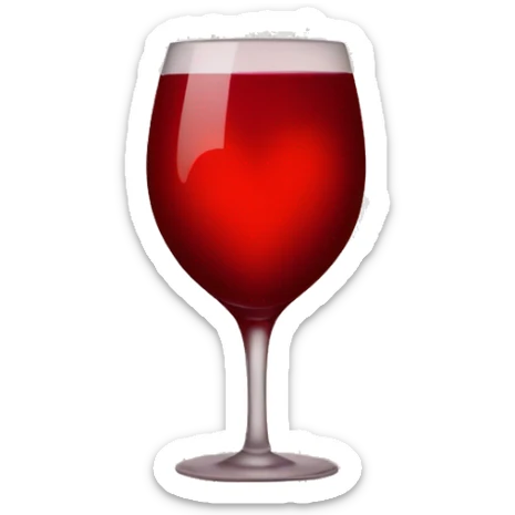 Red heart emoji but make the red more like a wine color sticker