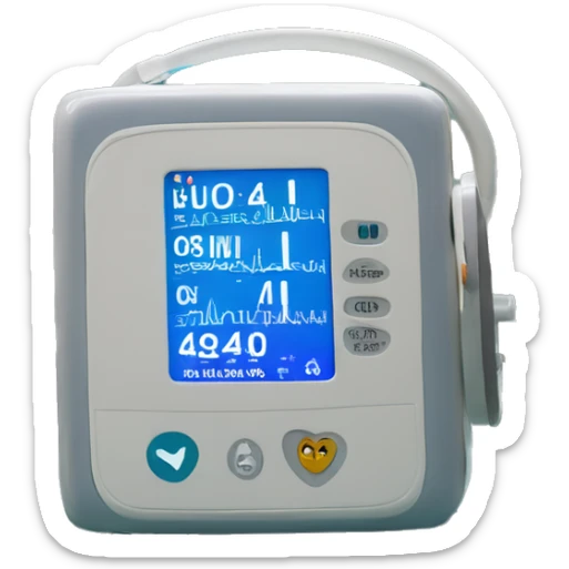 Blood pressure monitor in an intensive care unit  sticker