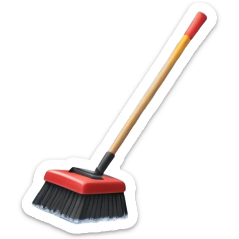 An icon showing the ice with a broom and a close-up of a curling stone sliding. The scene is set in a brightly lit stadium, with detailed spectator stands in the background. Transparent background highlights the focus, skill, and atmosphere of the curling sport. sticker