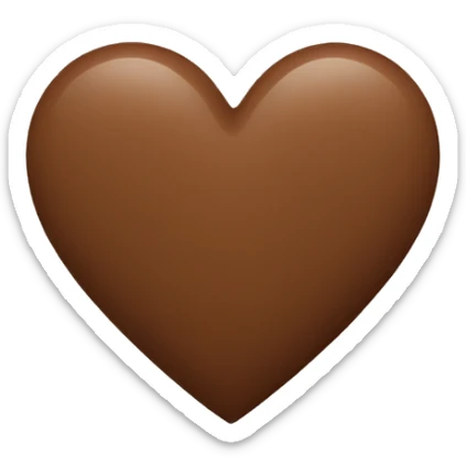 Brown heart sticker