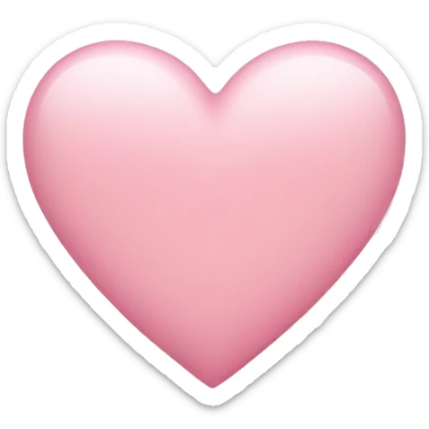 light pink heart sticker
