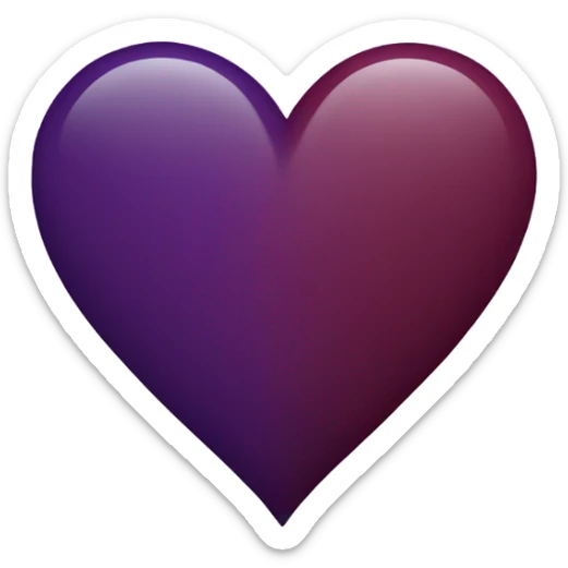 Maroon/purple heart sticker