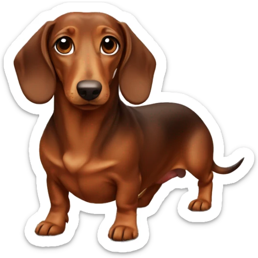Brown dachshund sticker