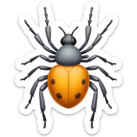 tick in yellow grey sticker