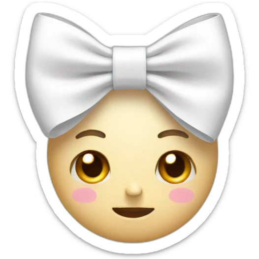white bow sticker