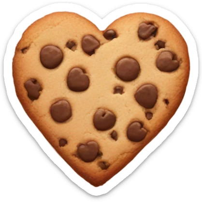 Cookie heart sticker