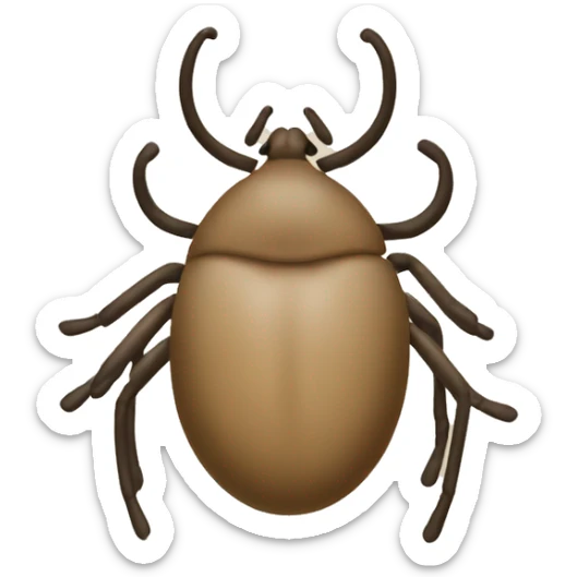 tick in beige sticker