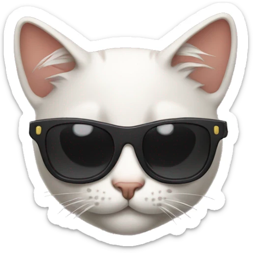 Cat with sunglasses sticker