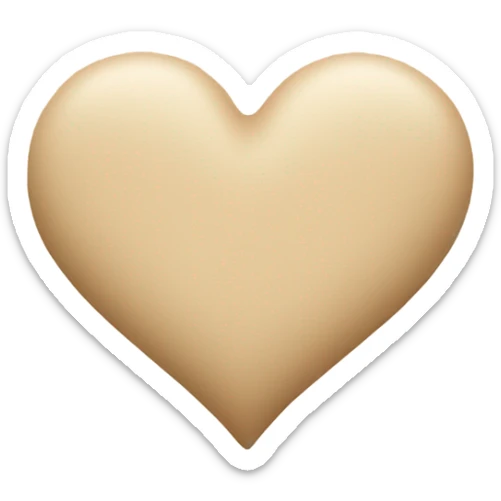 beige heart sticker