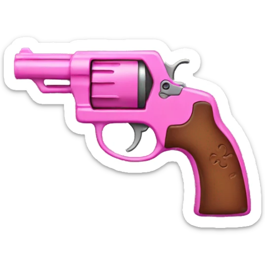 Pink gun sticker