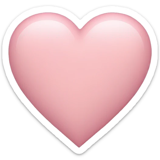 pastel pink heart sticker