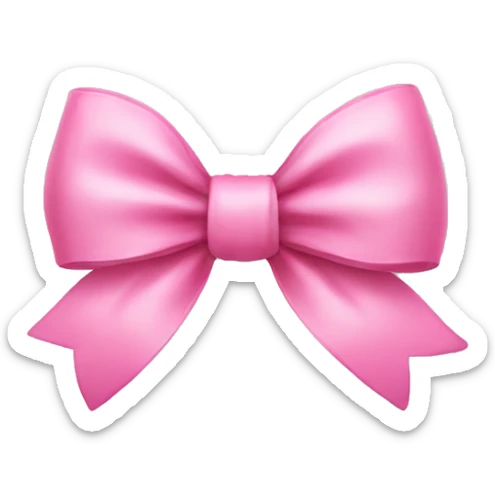 cute pink bow sticker